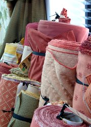 Fabric on rolls