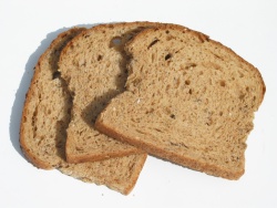 Slices of brown, multigrain bread