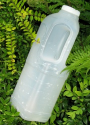 How can I reuse or recycle plastic milk bottles?