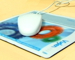 A mouse on a mousemat