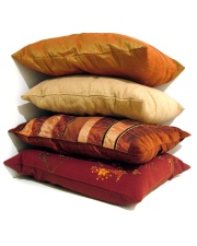 A pile of cushions