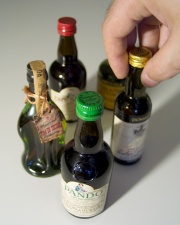 Miniature wine bottles