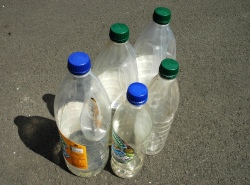 Orange squash bottles