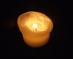 A burning candle