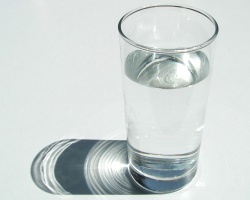 A glass of water