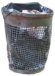 How can I reuse or recycle … an old wire waste paper bin?