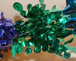 How can I reuse or recycle tinsel and Christmas decorations?