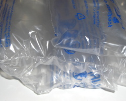 Inflated packaging cushions