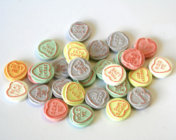 How can I reuse or recycle chalky candy hearts?