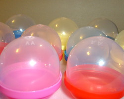 How can I reuse or recycle plastic toy holding eggs/balls/bubbles?