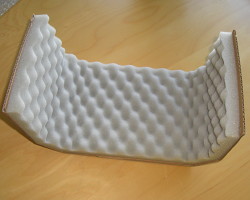 waffle foam with a cardboard backing