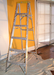 How can I reuse or recycle a broken step ladder?