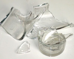 How can I reuse or recycle a broken glass?