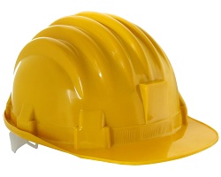 How can I reuse or recycle yellow hard hats?