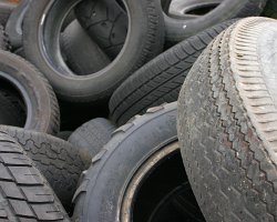 How can I reuse or recycle old used tyres (tires)?