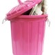 How can I reuse or recycle split plastic dustbins?